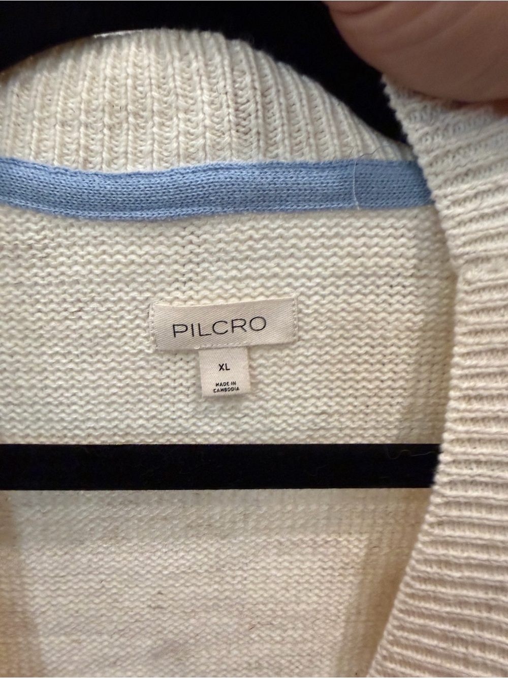 Pilcro Cream Cardigan with Navy Turtle Motifs - Picture 3 of 3